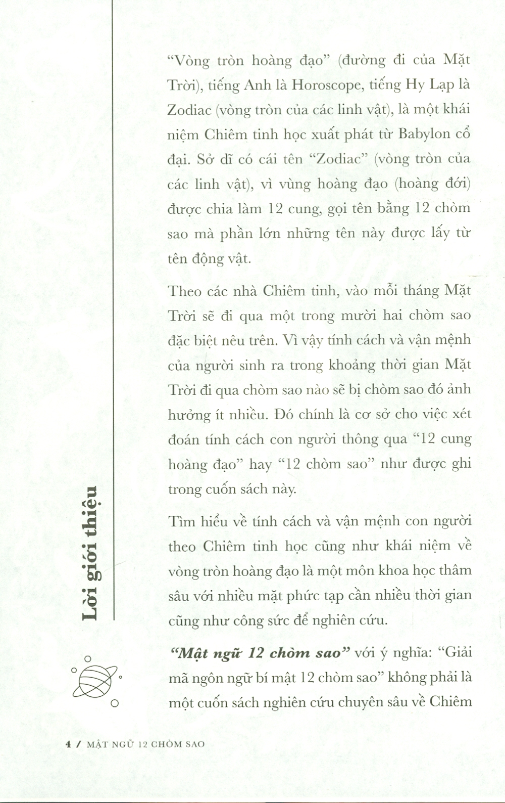 Mật Ngữ 12 Chòm Sao