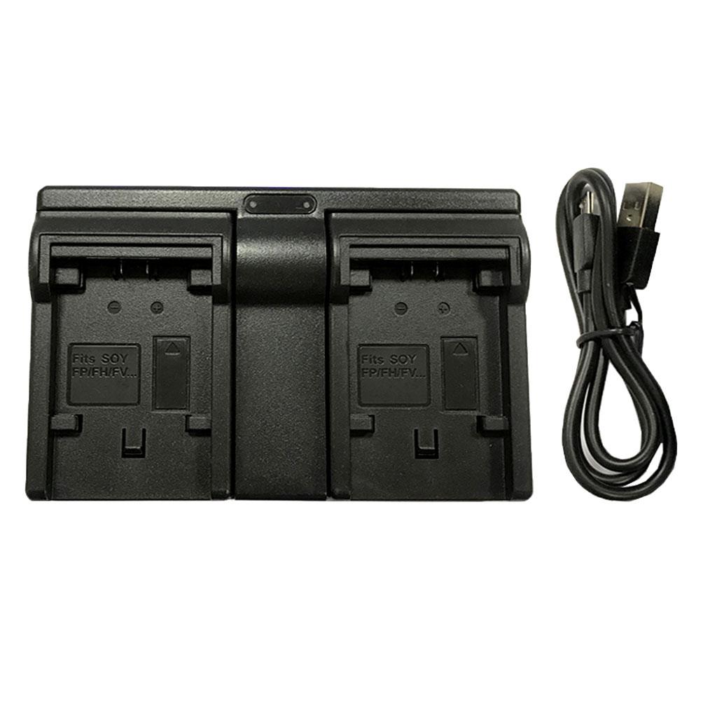 Camera Smart Charger Two-channel Charging Dock for NP FV100 Batteries