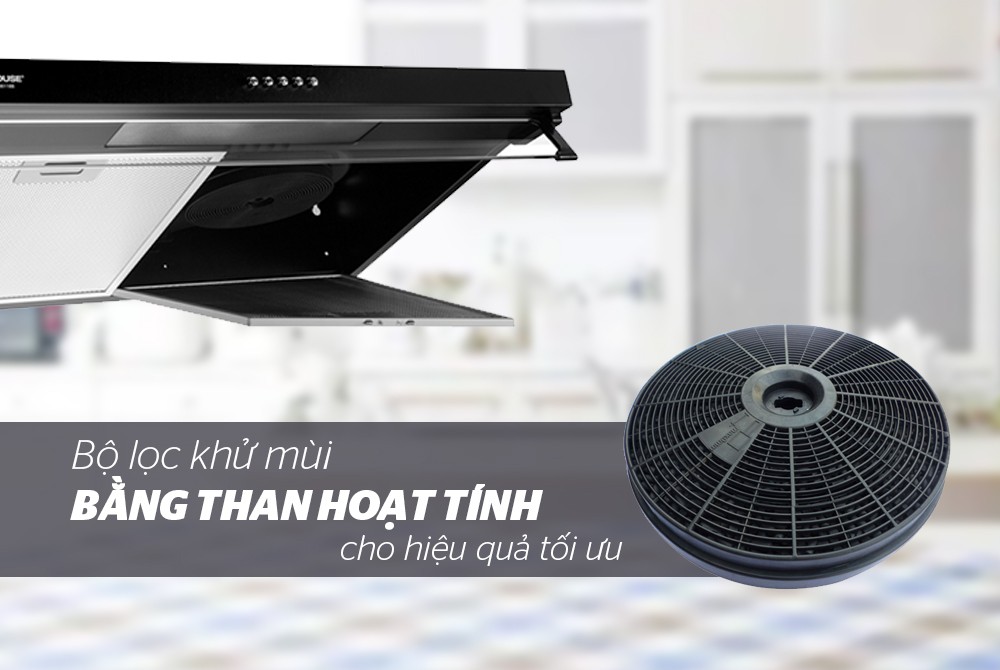 Máy hút mùi vỏ sơn Sunhouse SHB6118B - Hàng Chính Hãng