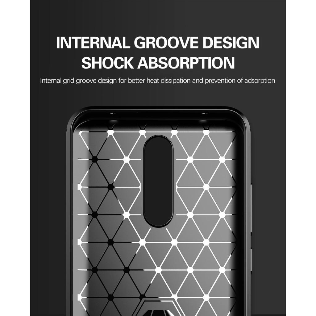 Ốp lưng cho Xiaomi Redmi 8 8A dẻo Cacbon phay xước chống sốc chống vân tay