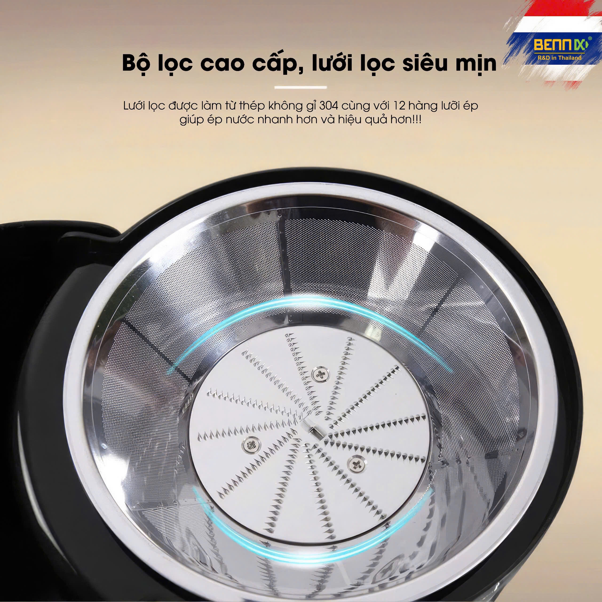 Máy Ép Trái Cây Nhanh Bennix BN- 3101BT Bảo Hành 2 Năm Máy Ép Hoa Quả Công Nghiệp Công Suất 1000W- Hàng Chính Hãng
