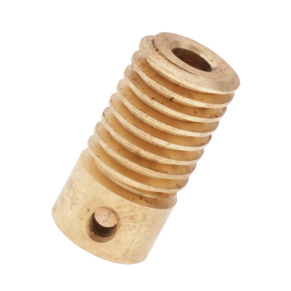 Brass Worm Gear Wheel Worm Gear Shaft Kits 0.5 Modulus