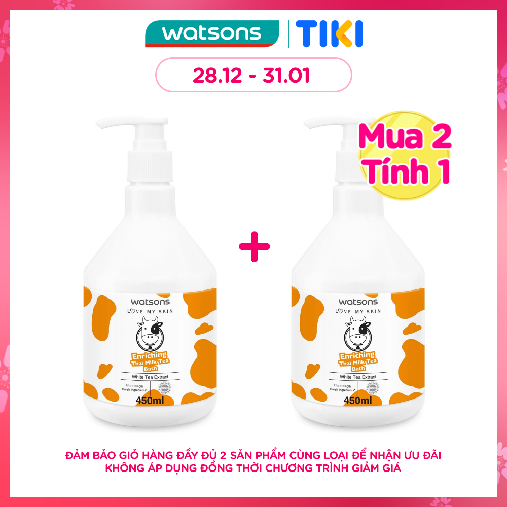 Sữa Tắm Watsons Love My Skin Enriching Thai Milk Tea Bath 450ml