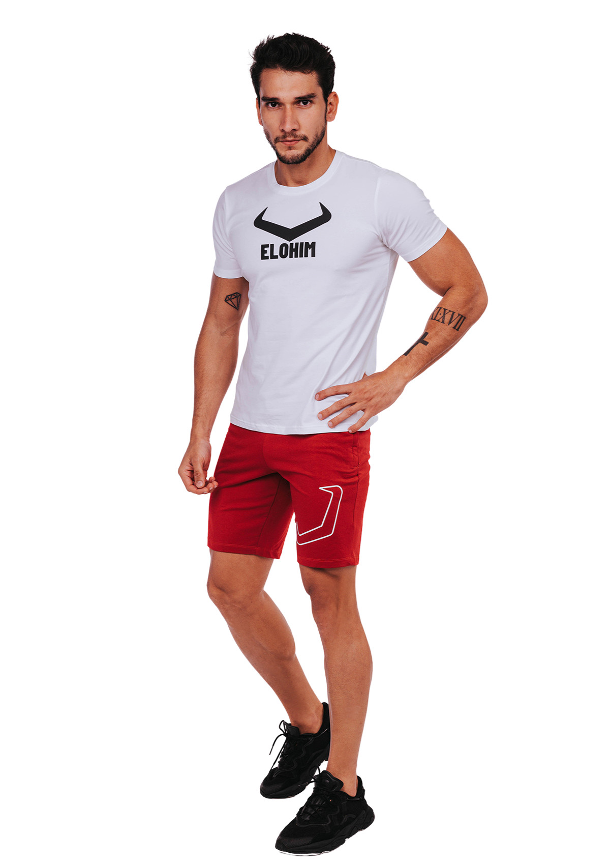 ÁO THỂ THAO LOGO ELOHIM CLASSIC - TRẮNG ĐEN