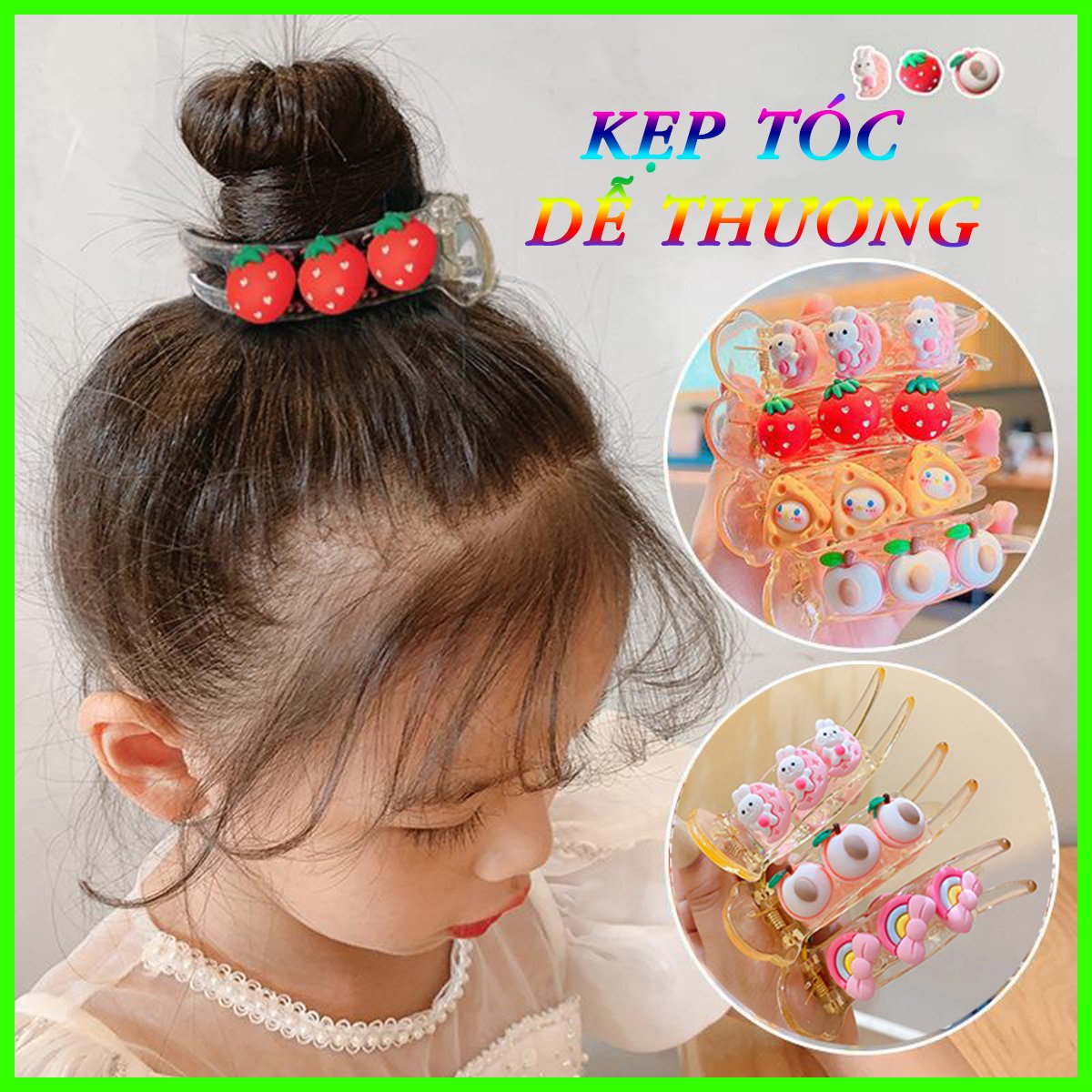 Kẹp Tóc Càng Cua Trong Suốt Phong Cách Thời Trang Hàn Quốc Dễ Thương