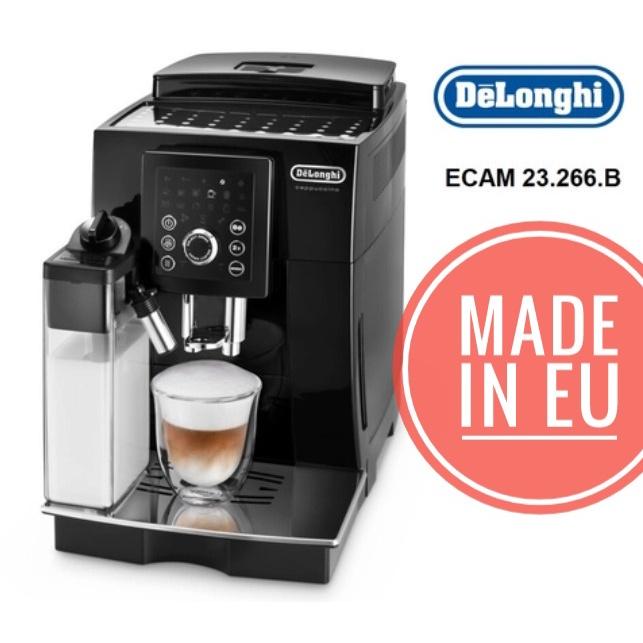 Máy Pha Cà Phê Tự Động DELONGHI ECAM 23.266.B, Máy Pha Cafe, Espresso, Cappuccino, Áp Suất 15 Bar, Nhập Đức, BH 12 Tháng