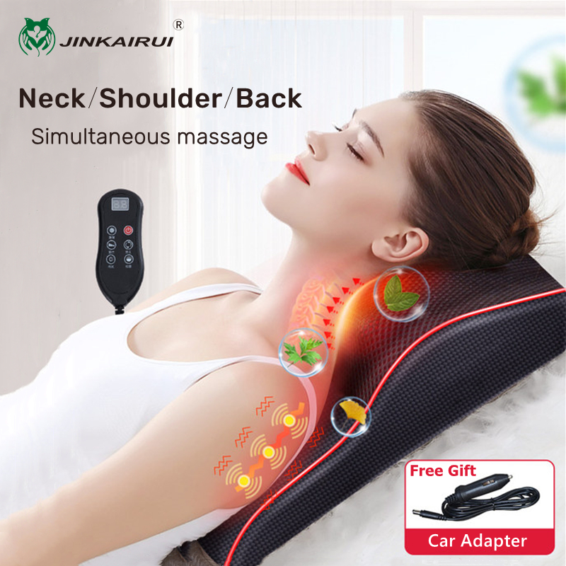 Gối Massage Cổ Vai Gáy Jinkairui Máy massage toàn thân đa năng Máy massage vai gáy gối mát xa vai gáy toàn thân đa năng Thiết bị massage lưng Sử Dụng Tại Nhà, Văn Phòng, Trên Ô Tô