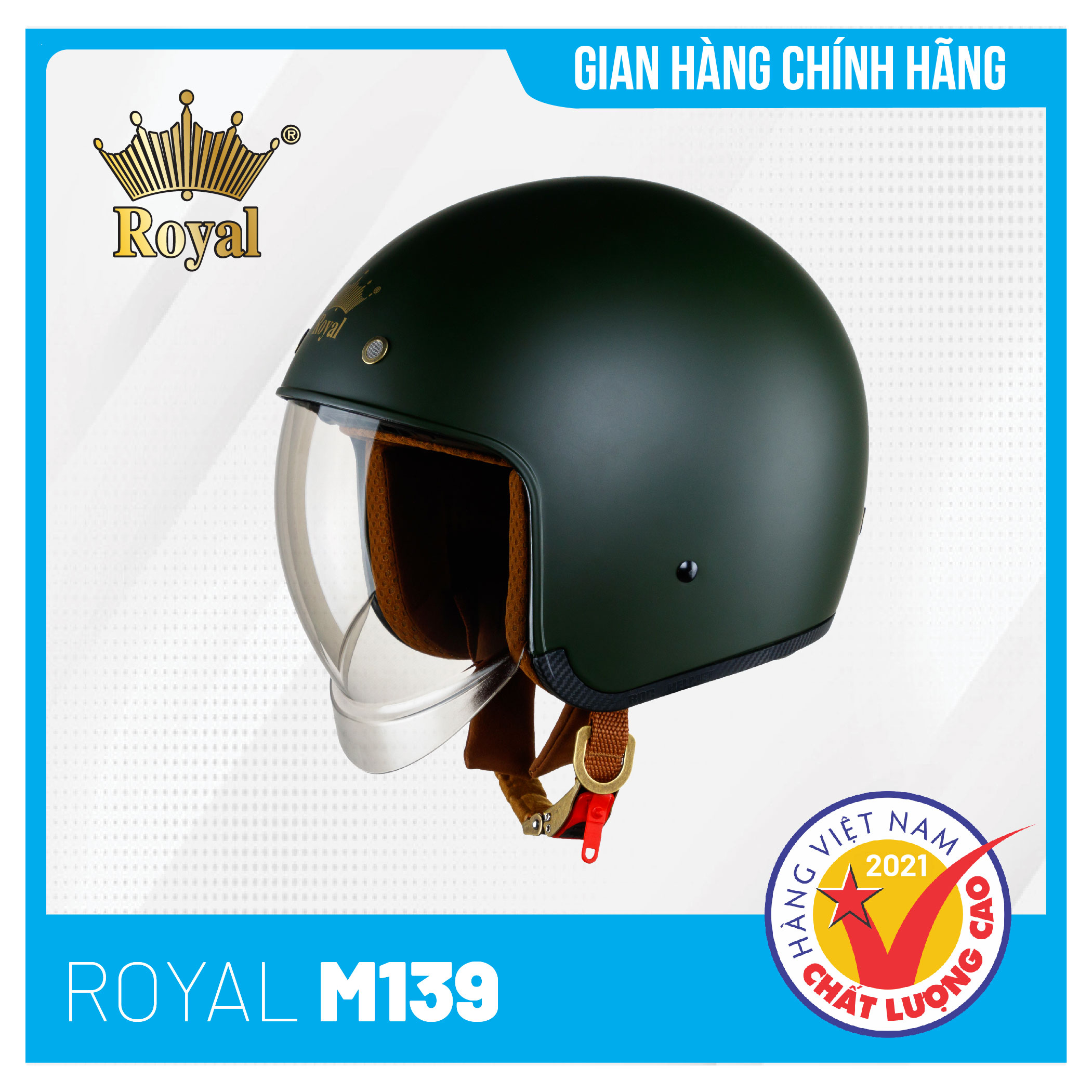 Nón bảo hiểm Royal M139 Kính Âm Trơn Sành Điệu, Trẻ Trung, Thời Thượng