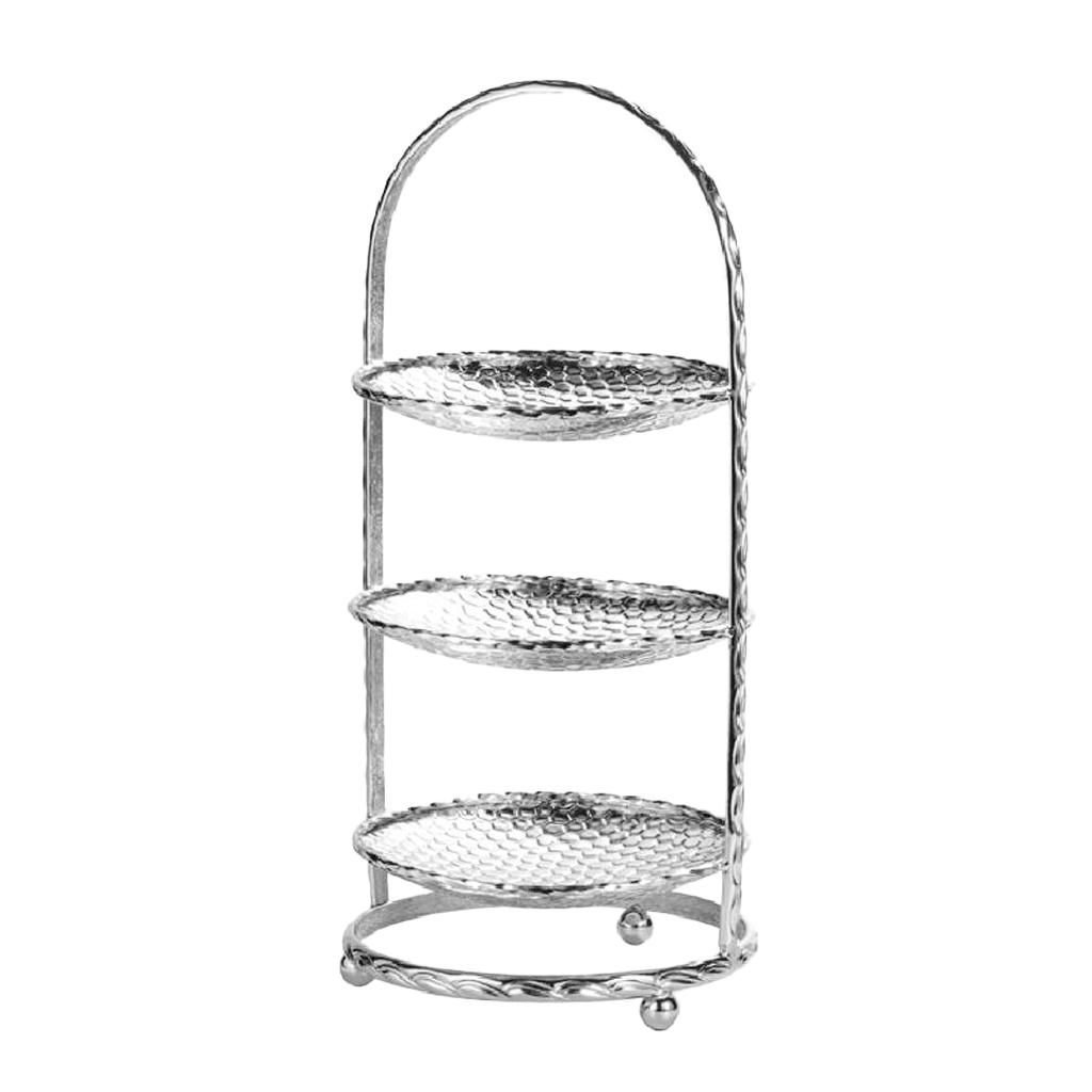1/2/3 Tier Zinc Alloy Cake Stand Afternoon Tea Wedding Plate Party Tableware, Gold or Silver