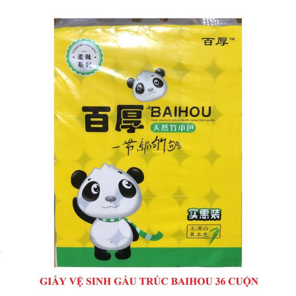 36 CUỘN GIẤY GẤU TRÚC/ GIẤY VỆ SINH/ GIẤY CUỘN BAIHOU |