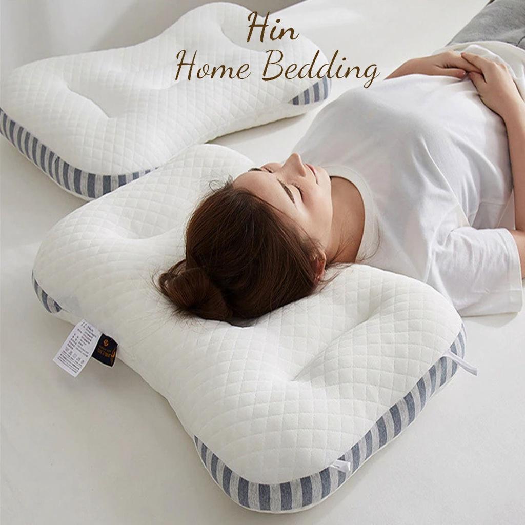 Gối Massage Đậu Nành Cao Cấp Hin Home Bedding Ruột Gối Lông Vũ Gối Đầu Nằm Ngủ Ngon Chuẩn Khách Sạn Năm Sao