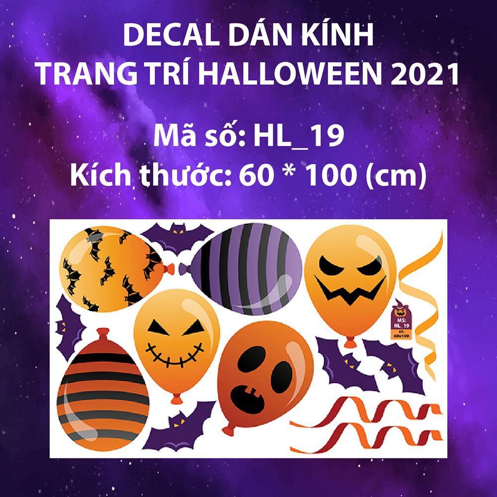 DECAL TRANG TRÍ HALLOWEEN 2021 COMBO XƯƠNG SỌ VÀ BIA MỘ