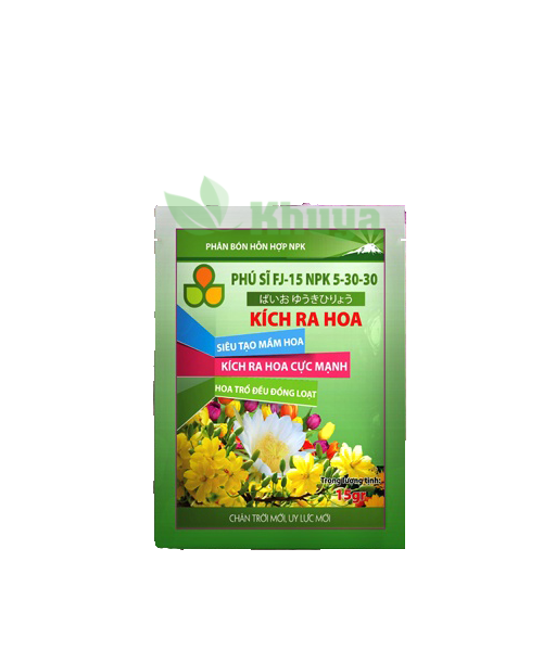 Phân bón Fj-15 NPK 5-30-30 gói 15gr Siêu kích thích ra hoa - Siêu tạo mầm hoa