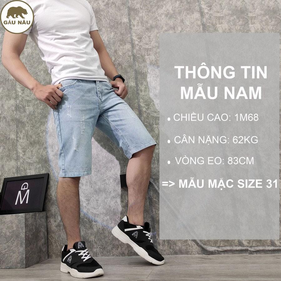 Quần short jean nam GN414 [ có video ] màu chuẩn đẹp Gấu Nâu