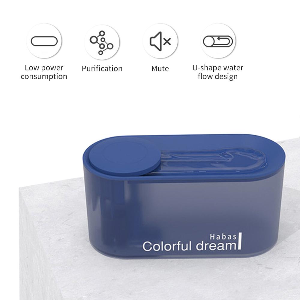 Máy lọc nước tự động cho thú cưng 1.3L hình chữ U,chất liệu PVC