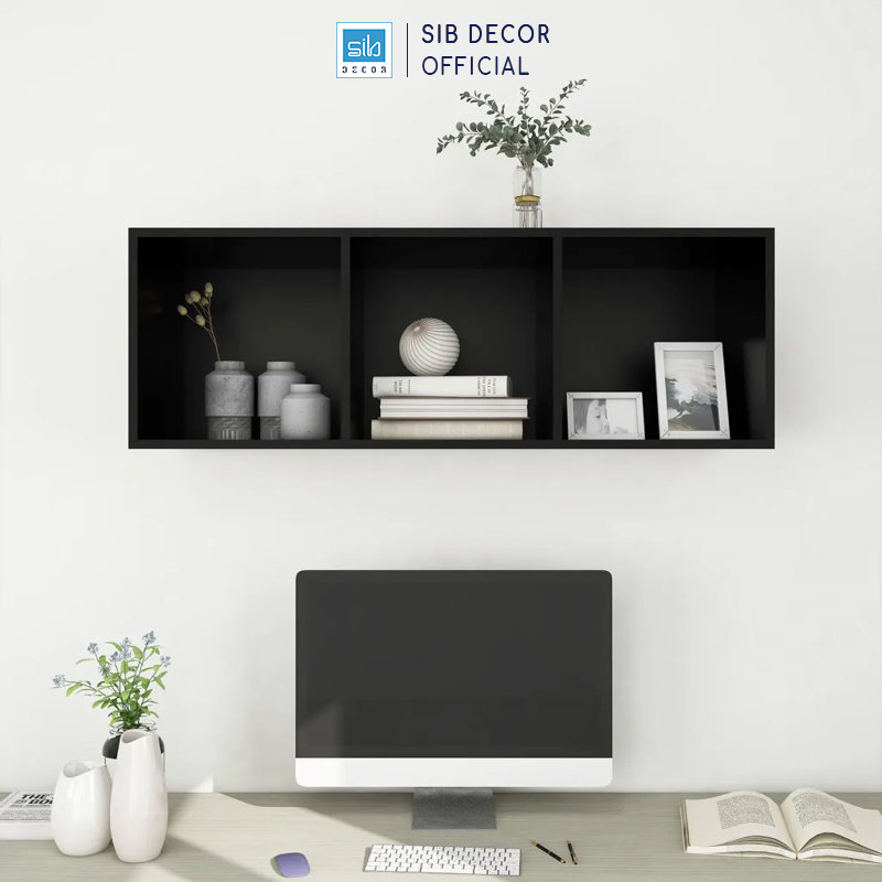 Kệ Gỗ 3 Ngăn Treo Tường Trang Trí SIB Decor