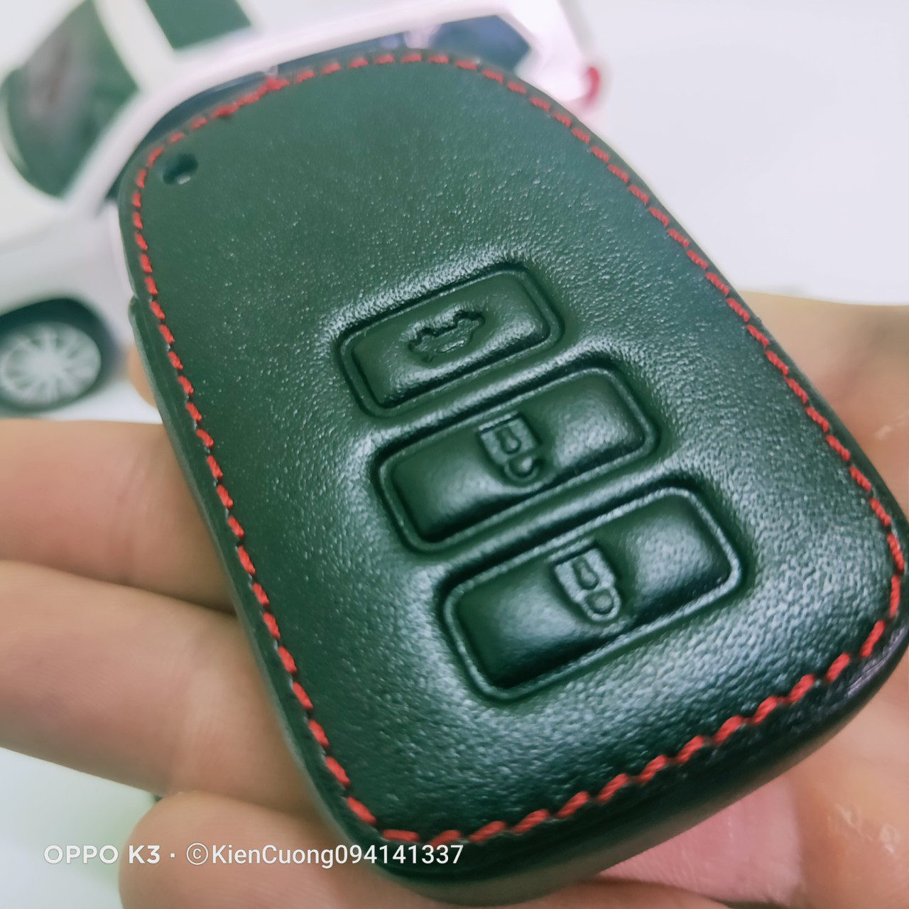 Bao da Chìa Khóa ô tô kèm móc khóa Xe Toyota Vios 2019 - 2021 Mẫu chìa thông minh