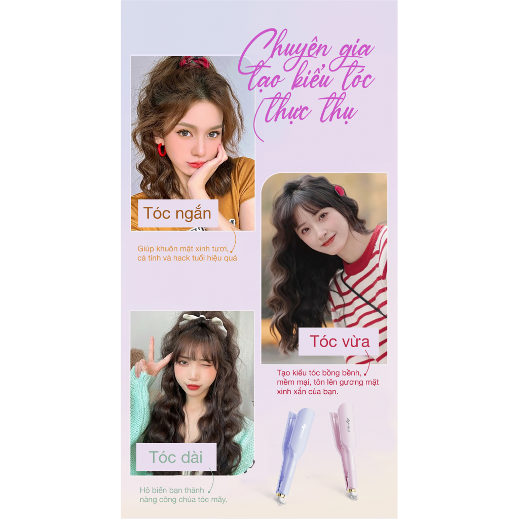 Máy uốn tóc Ion âm kiểu Pháp Life360 LF-MUP23 70W - Hàng chính hãng