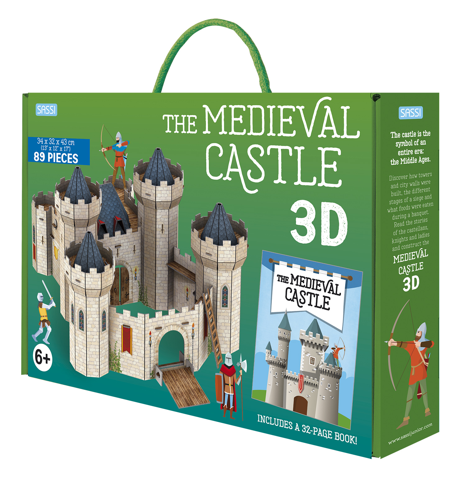 Đồ chơi mô hình 3D chính hãng Sassi Mẫu Lâu Đài Hiệp Sỹ - Medieval Castle dành cho bé từ 7 8 9 10 tuổi