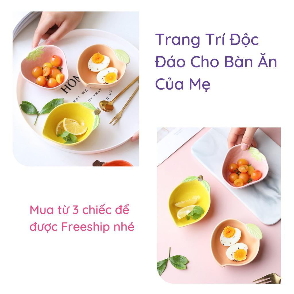 Bát Sứ Ăn Dặm Cho Bé Gốm Sứ Kiểu Nhật Hoa Quả Cao Cấp - Chén Sứ Cho Bé Ăn Dặm Sâu Lòng 4cm - Nuôi Dưỡng Thần Đồng Của Mẹ