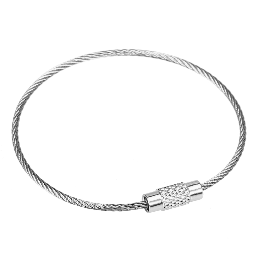 9 Cái Móc Khóa Carabiner Chữ D Bằng Hợp Kim Nhôm Với Vòng Dây Thép