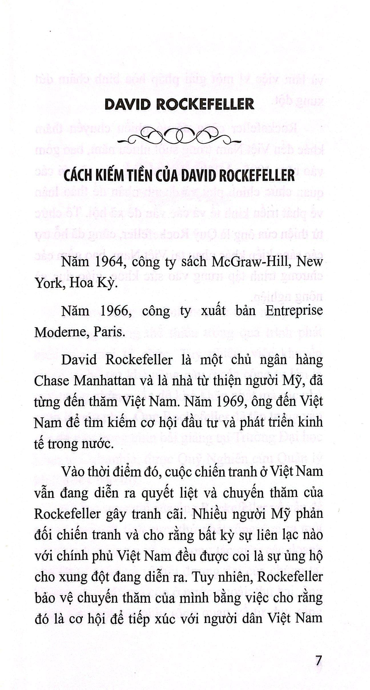 Cách Kiếm Tiền Của David Rockefeller