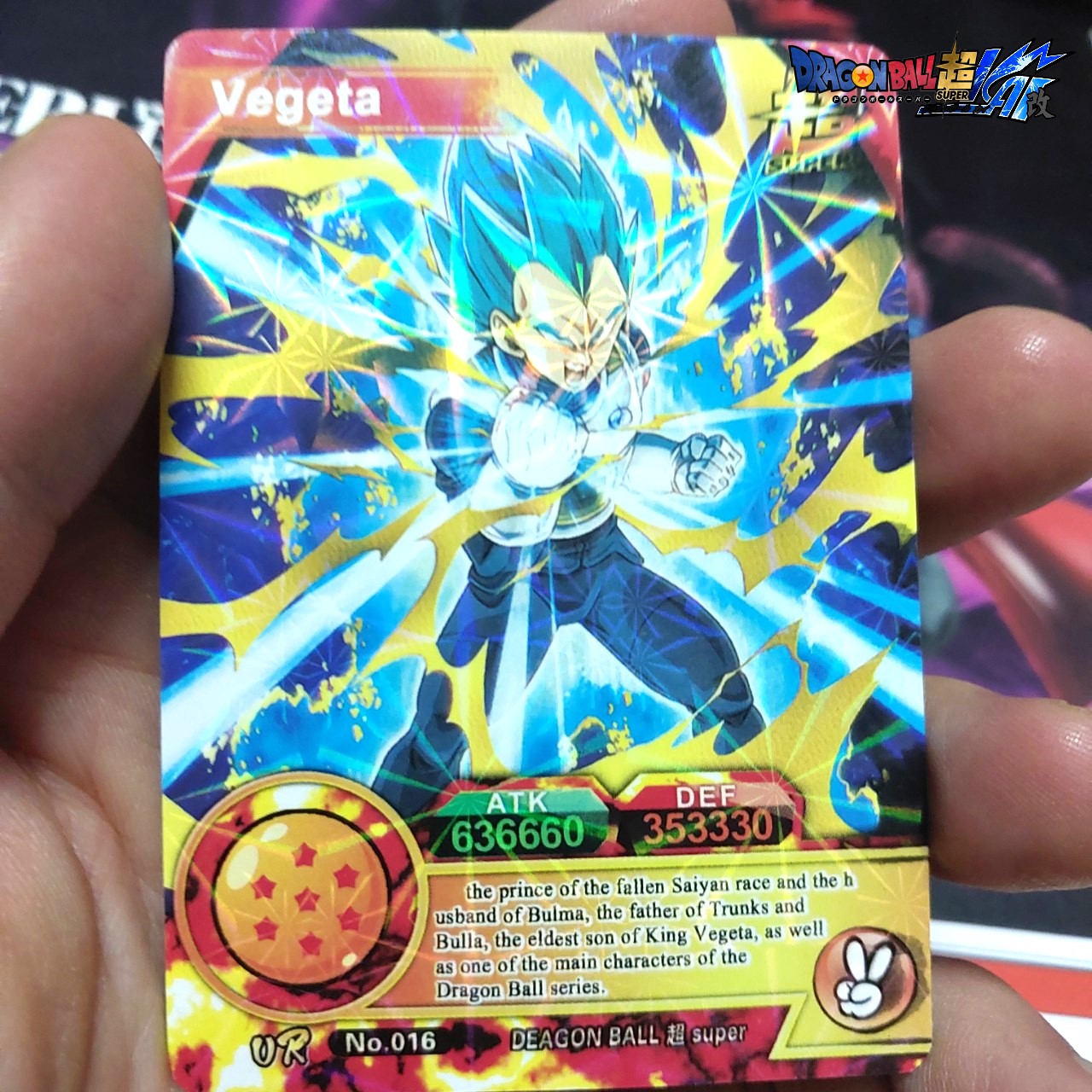 Thẻ Dragon ball Red Vegeta UK 016 cadic đồng phục xay da chưởng 1459 NF5 1-12