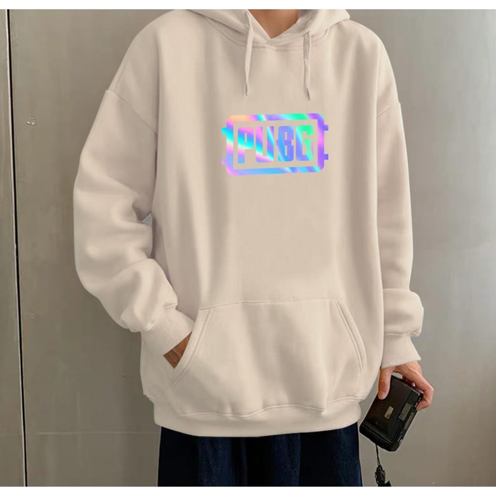 Áo hoodie Unisex dạ quang - Áo khoác nỉ phản quang họa tiết PUBG in cao cấp