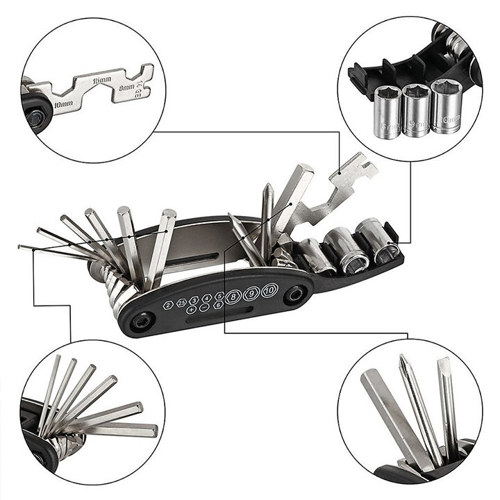 Bộ Dụng Cụ Sửa Chữa Xe Đạp Cầm Tay, Bộ Lục Giác Đa Năng