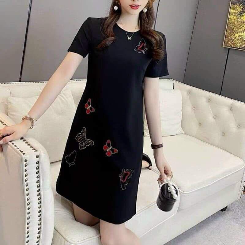 HÀNG NHẬP - ĐẦM SUÔNG ĐÍNH ĐÁ NỔI