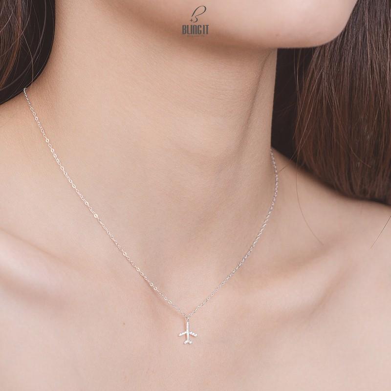 Vòng cổ Bling It máy bay bạc BIVC259