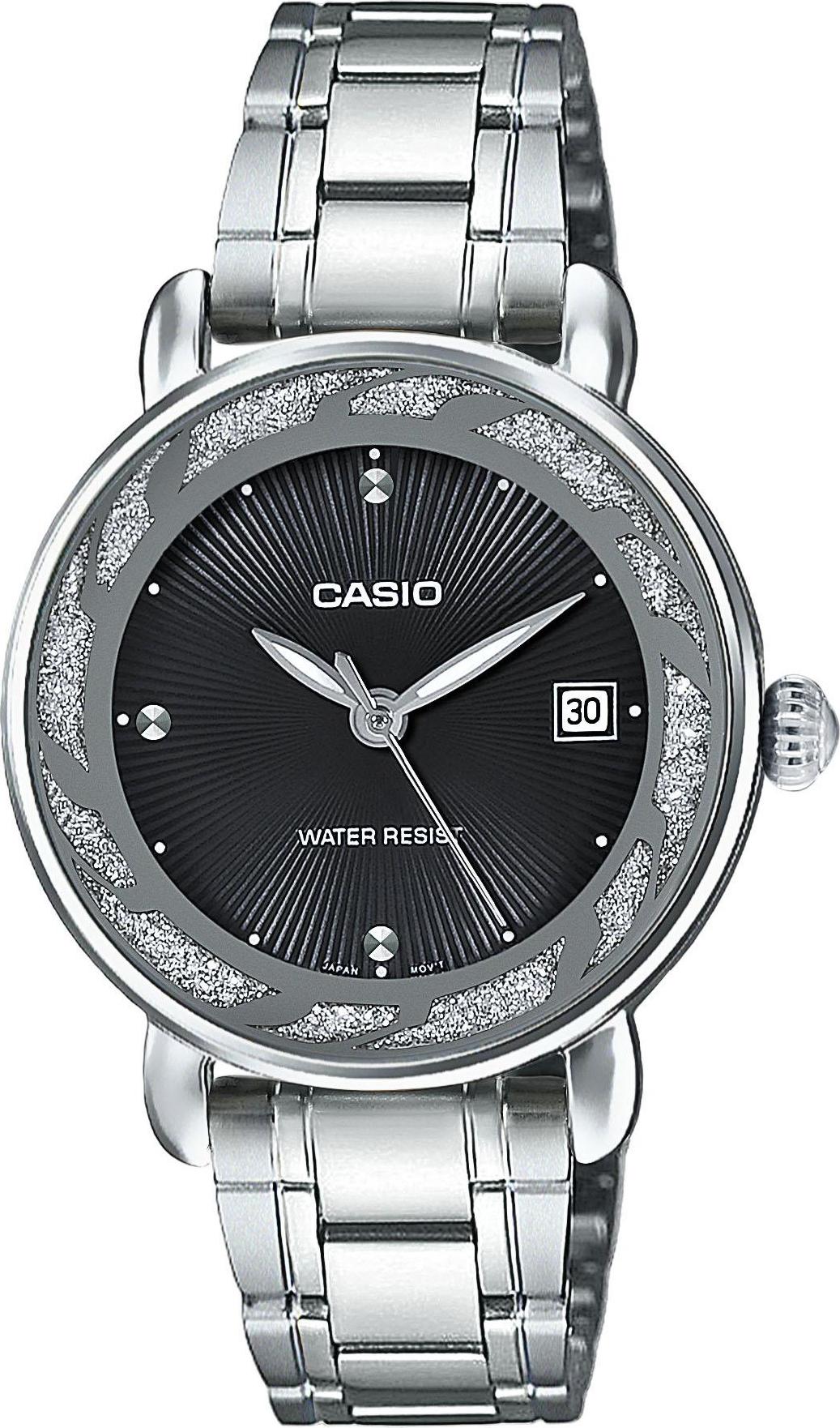 Đồng hồ nữ Casio LTP-E120D-1ADF Dây đeo kim loại - Viền mạ kim tuyến sang trọng nữ tính