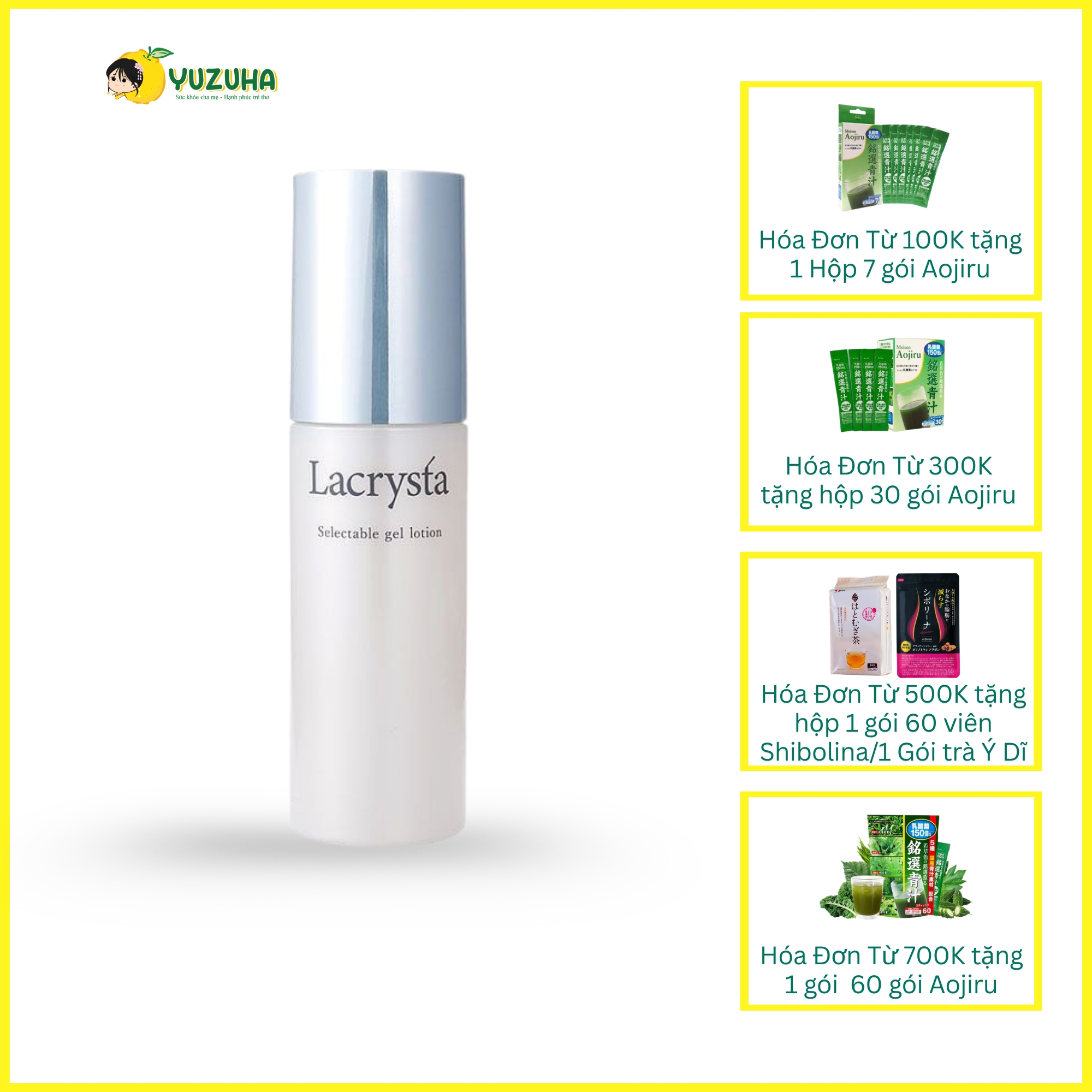 Gel Dưỡng Da Mặt Lacrysta Selectable Gel Lotion Cấp Ẩm Giúp Cải Ngăn Ngừa Khô Ráp - Yuzuha