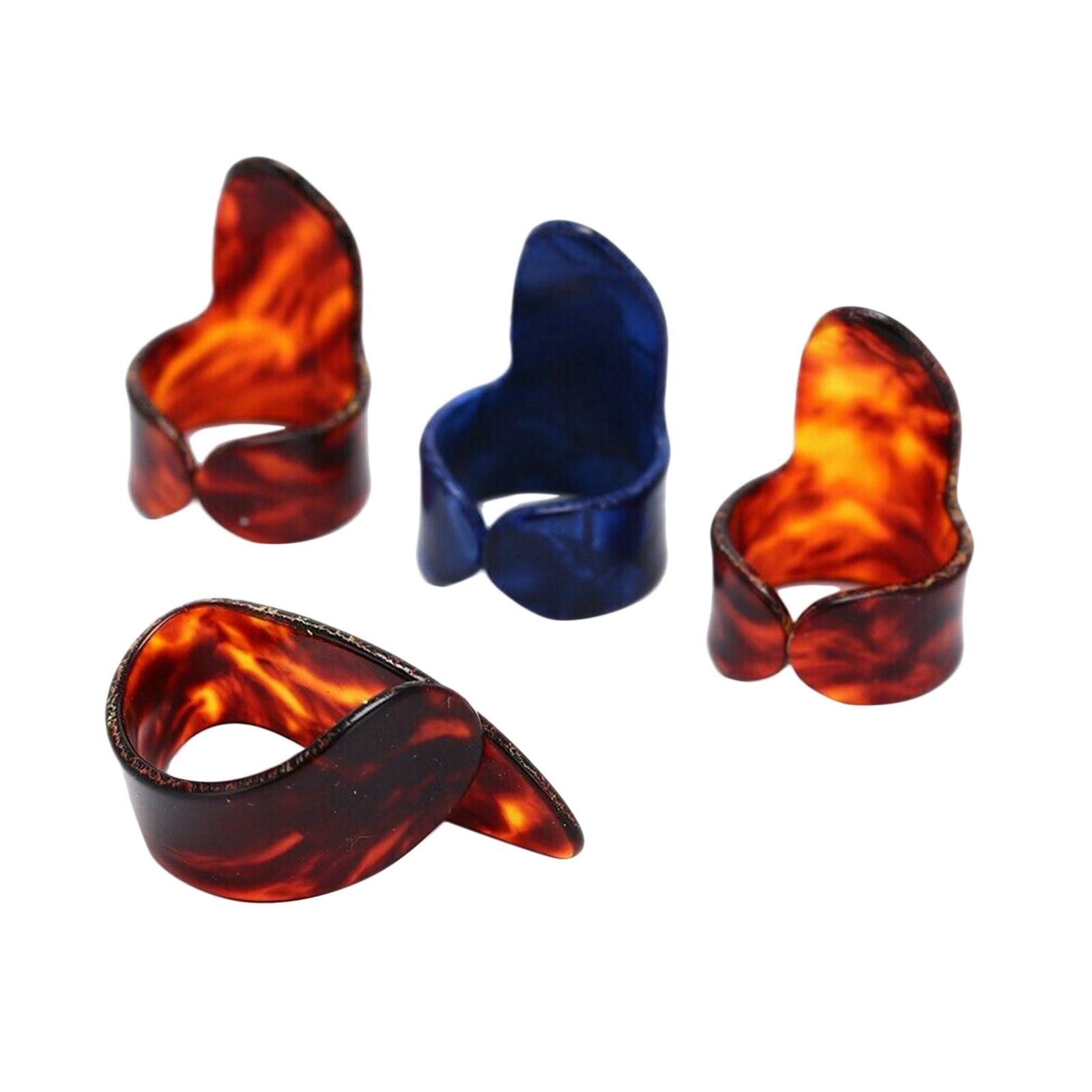 4x Thumb Finger Guitar Picks Guitar Plectrums Picks Bass Acoustic Guitar
