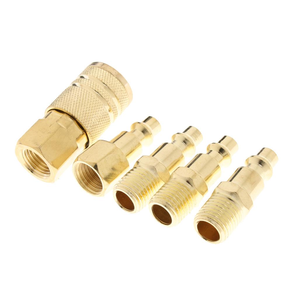 5 Đầu Nối Nhanh Bộ Không Khí Đầu Nối Ống Phụ Kiện 1/4 Inch Dụng Cụ Cắm, Bền Đẹp