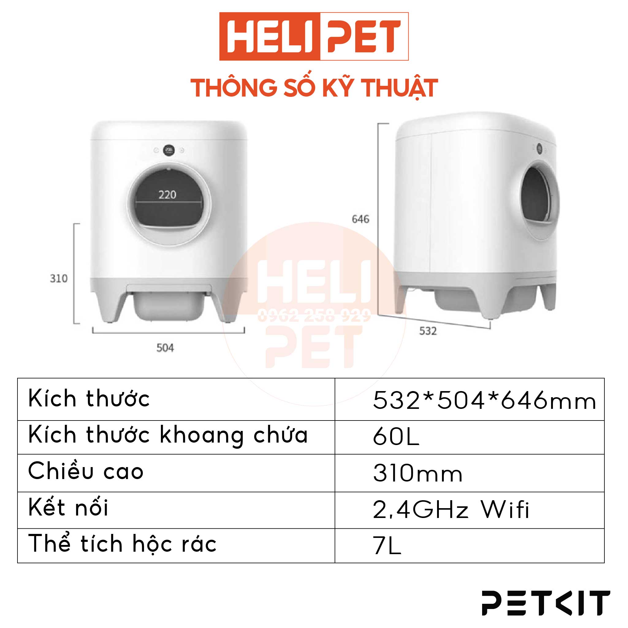 Máy Vệ Sinh, Dọn Phân Mèo Tự Động PETKIT PURA X 2024 - HeLiPet