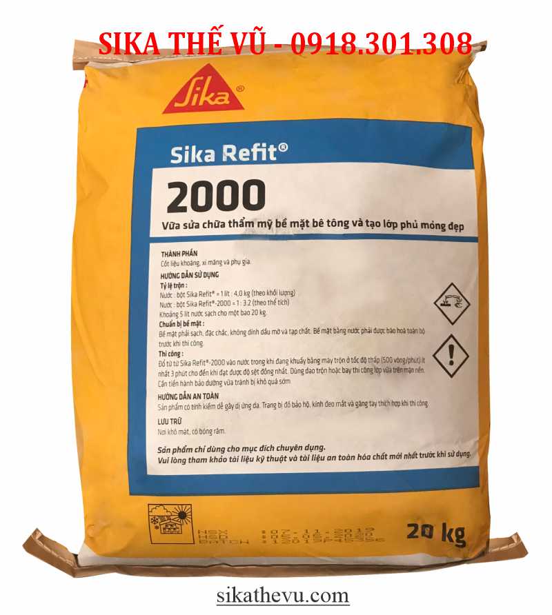 Vữa sửa chữa thẩm mỹ bề mặt bê tông - Sika Refit 2000