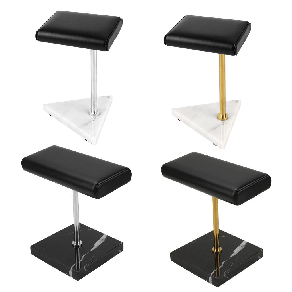 Stable Marble &amp; PU Leather Watch Holder Display Stand for Showcase