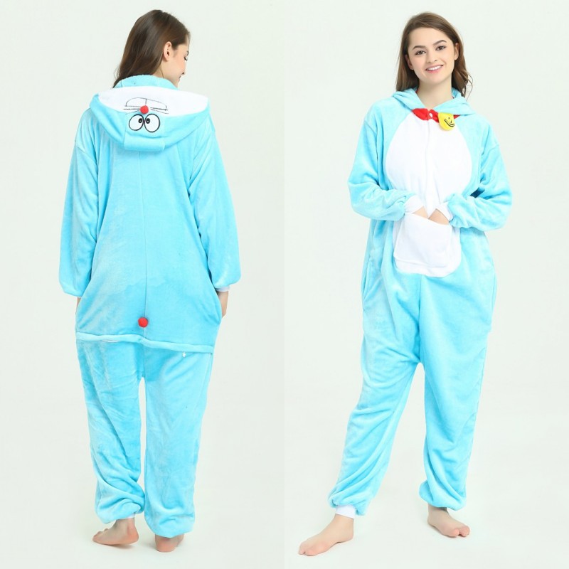 Bộ Đồ thú mèo máy doraemo Pijama dành Cho Người Lớn và Trẻ Em kiểu dáng Động Vật Hoạt Hình