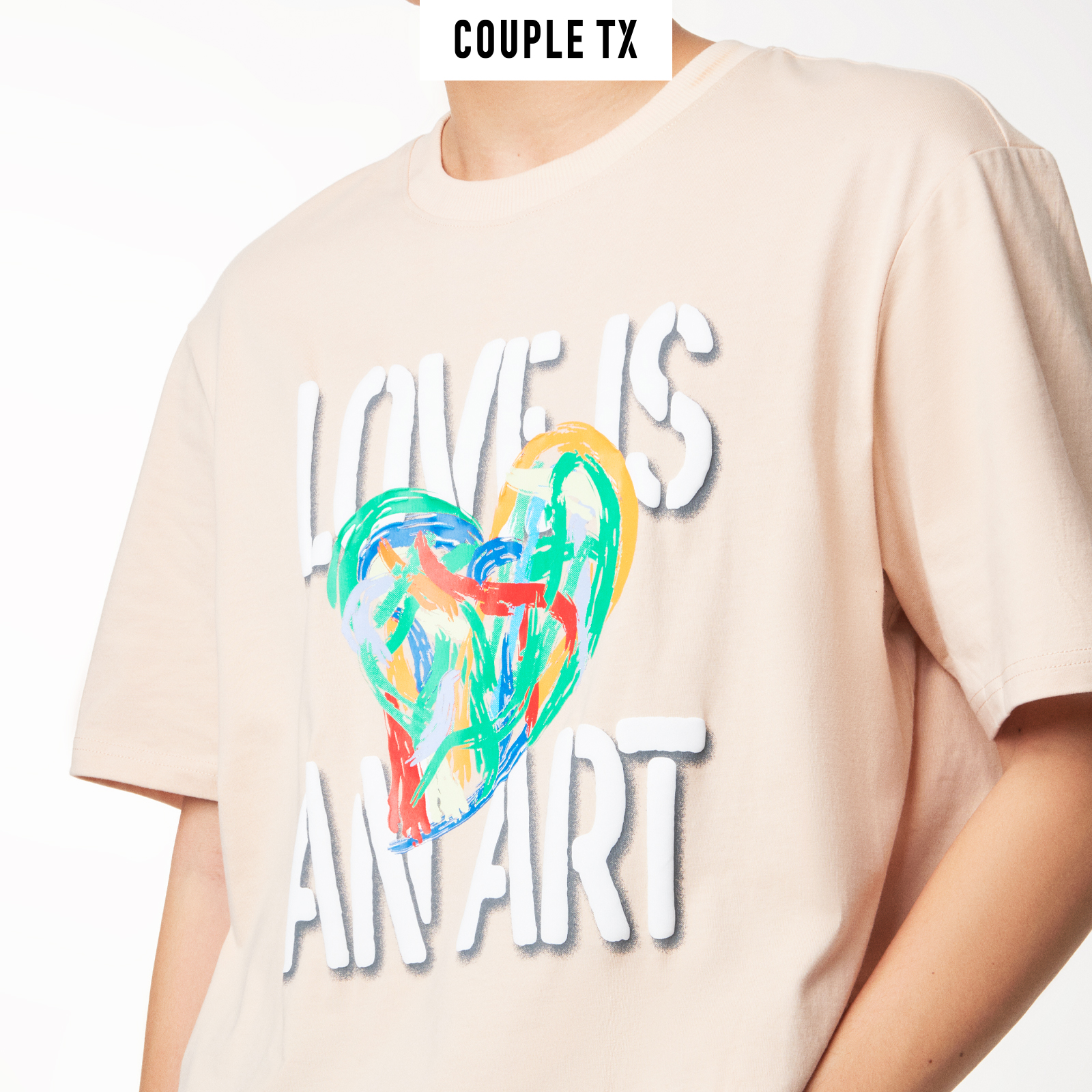 COUPLE TX - Áo Thun Nam Valentine Relax In Graphics Love Is An Art MTS 1239