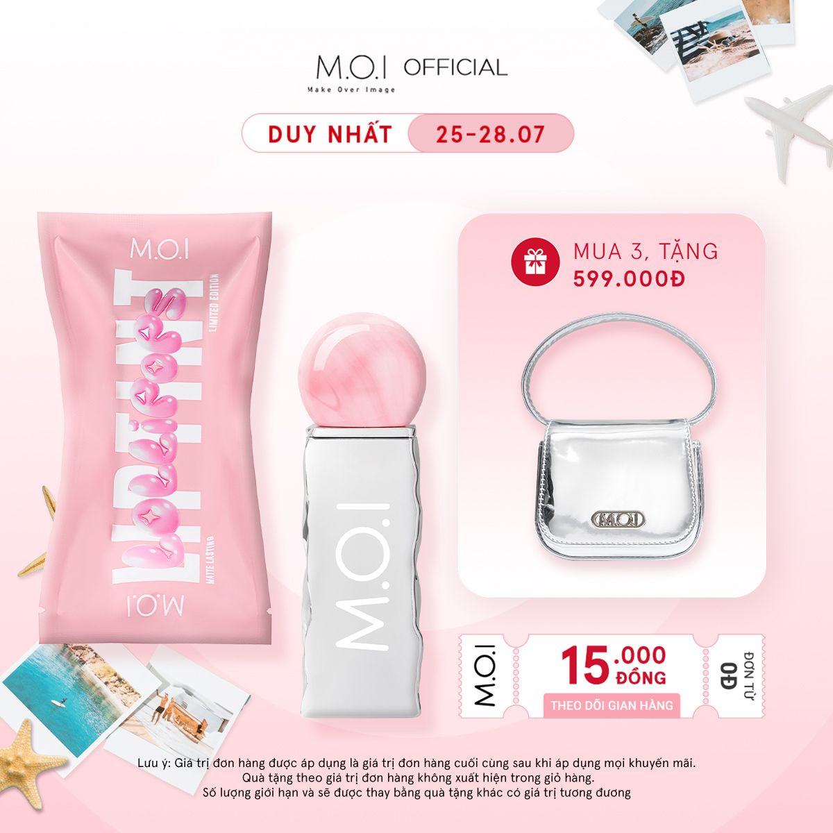Son tint lì nhẹ môi M.O.I - Matte Lasting Lip Tint - Lollipops