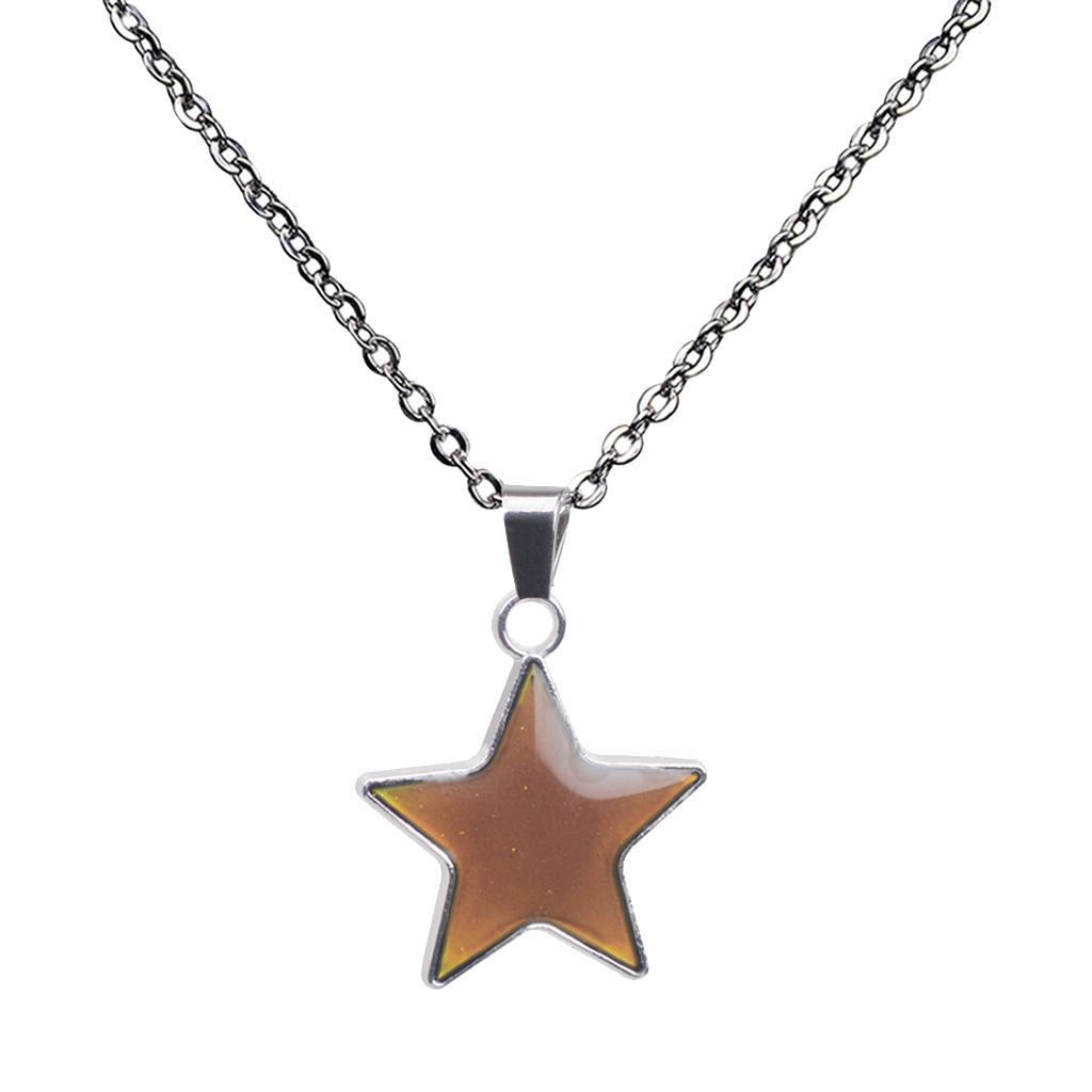 Star Pendant Temperature Change  Necklace