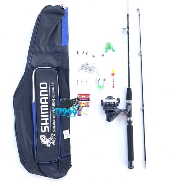 Combo bộ cần 2 khúc dài 2m1 + máy câu + đầy đủ phụ kiện như hình cần cực khoẻ giá rẻ thegioidocau