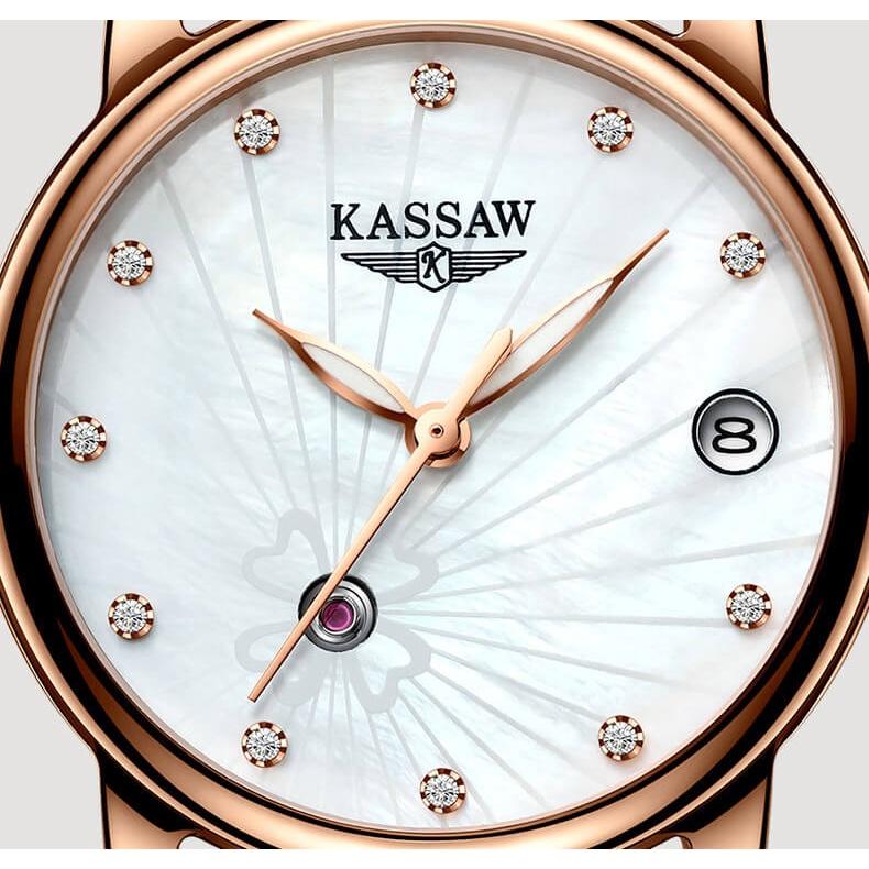 Đồng hồ nữ chính hãng KASSAW K816-4 hàng mới 100% ,chống nước,chống xước,kính sapphire ,Đồng hồ cơ
