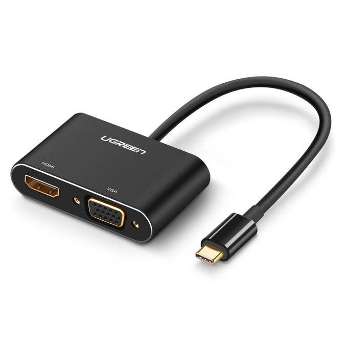 Cáp chuyển đổi USB-C ra HDMI và VGA 1080P Ugreen 50318 - Hàng chính hãng