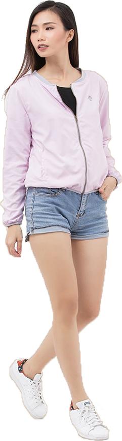 Áo khoác nữ chống nắng UPF50+ hồng nhạt  Zigzag  JAC00307 size