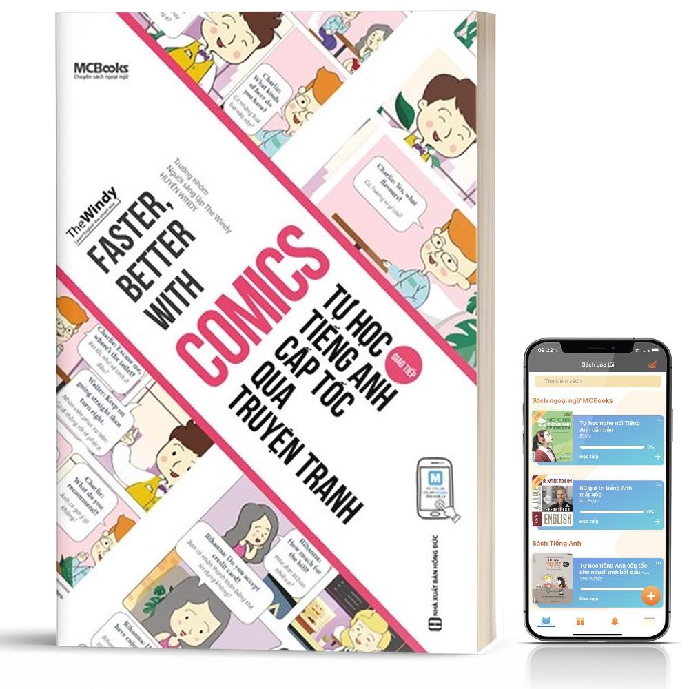 Sách - Faster Better With Comics - Tự Học Tiếng Anh Cấp Tốc Qua Truyện Tranh - Học Kèm App Online
