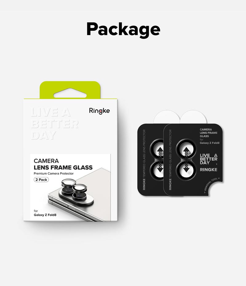 [Combo 2] Dán camera cho Samsung Galaxy Z Fold 8 RINGKE Lens Frame Glass - Hàng Chính Hãng