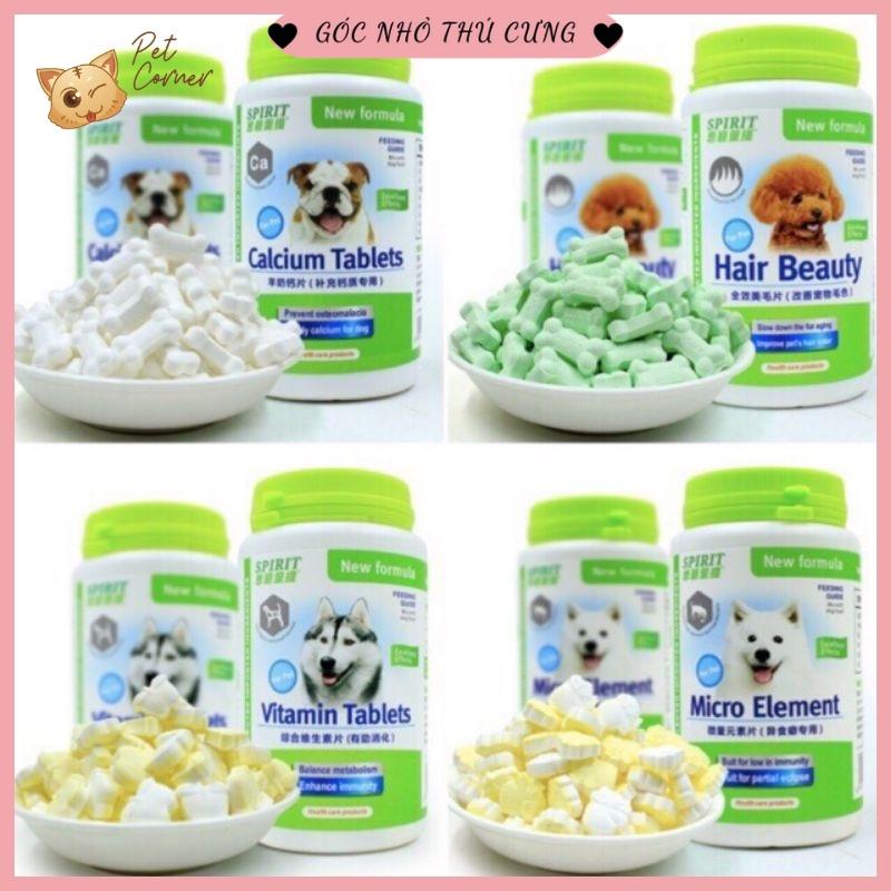 Viên SPIRIT bổ sung dinh dưỡng canxi, vitamin, khoáng, dưỡng lông cho thú cưng - Chăm sóc sức khỏe cho chó mèo