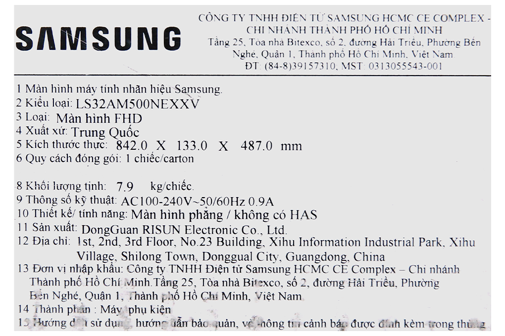 Samsung Smart LCD LS32AM500NEXXV/32&quot;F/8ms/60Hz/250cd2/HDMI cable/Đen - Hàng chính hãng